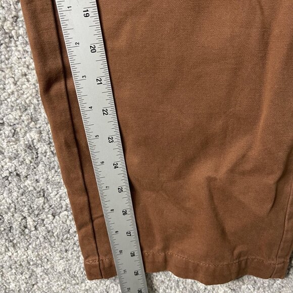 Sun-deh Pants Womens 4 Brown Jaden Epicurean Organic Cotton Straight Leg Casual - Picture 3 of 9